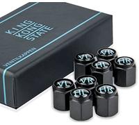 King Kong State ® - 8 tappi per valvole auto, con guarnizione, in materiale ABS antiruggine, colore: Nero