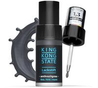 King Kong State Penna per ritocco RAL7016 MATT - Vernice 1 strato in antracite grigio per la riparazione di pietrisco e graffi all'esterno e sull'auto (MATT)
