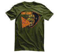 King Kong T-Shirt Uomo Ufficiale Skull Island Manica Corta Dark Grey