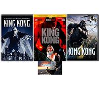 King Kong Triple Feature The Original 1933 The Remake 1976 & Peter Jackson King Kong 2005 3 DVD Set include bonus Glossy Kong Art Card