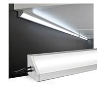 King Led - Barretta a Led Angolare su misura da 30cm a 200cm - Lampada LED per sottopensili cucina piano cottura scrivania e piano di lavoro - LED Dimmerabile (80 cm, Luce Fredda 6500K)