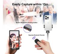 King Ma 5" Schermo per monitor selfie Vlog per telefono, utilizzando la fotocamera posteriore del telefono per teleprompter Live Stream Selfie Vlog TikTok, per iPhone