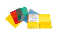 KING MEC - 00111418 - Cartella con doppia tasca Full - A4 - PP - trasparente - King Mec - 30058 - Conf. da 5 Pz. - 00111418