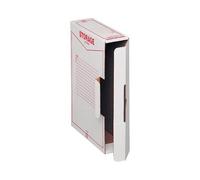 King Mec 00160100 Scatola per archivio A4, bianco/rosso, confezione da 32 pezzi