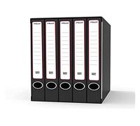 Gruppo registratori Quintetto - con 5 cartelle 3 lembi - 23x32 cm - dorso 23 cm - grigio - Rexel