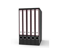 Gruppo registratori Quintetto - con 5 cartelle ad anelli - 23x32 cm - dorso 23 cm - grigio - Rexel