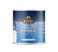King NUVOLA, Smalto Acrilico all'acqua per la protezione e finitura Brillante o Opaca di Legno, Ferro, Plastica e Lamiere Zincate (BIANCO OPACO, 100ml)
