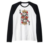 King of Clubs | Costume moderno per gruppo Royal Flush Maglia con Maniche Raglan