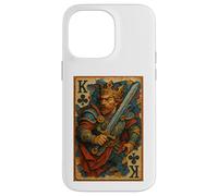 King of Clubs Warrior Medieval Fantasy Card Lucky Poker Custodia per iPhone 14 Pro Max