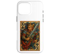King of Clubs Warrior Medieval Fantasy Card Lucky Poker Custodia per iPhone 16 Pro Max