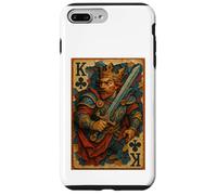 King of Clubs Warrior Medieval Fantasy Card Lucky Poker Custodia per iPhone 7 Plus/8 Plus