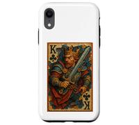 King of Clubs Warrior Medieval Fantasy Card Lucky Poker Custodia per iPhone XR