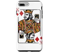 King of Diamonds - Carte da gioco con selfie moderno Custodia per iPhone 7 Plus/8 Plus