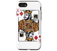 King of Diamonds - Carte da gioco con selfie moderno Custodia per iPhone SE (2020) / 7/8