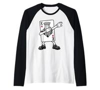 King of Diamonds Dab Funny Dabbing Card Maglia con Maniche Raglan