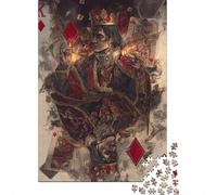 King of Diamonds Playing Card Art Jigsaw Puzzle Impossible 1000 Pezzi Decorazione Per La Casa. Rilassamento E Intelligence Per Adulti E Ragazzi Da 14 Anni 38x26cm/1000pcs