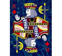 King of Diamonds Playing Card Themed Novelty Notebook: 4.5" X 6" 80 Pages College Ruled Paperback
