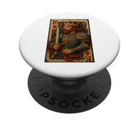 King of Diamonds Warrior Medieval Fantasy Card Lucky Poker PopSockets PopGrip Adesivo