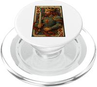 King of Diamonds Warrior Medieval Fantasy Card Lucky Poker PopSockets PopGrip per MagSafe