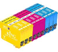 KING OF FLASH Cartucce di ricambio per Epson 18 18XL compatibili per Epson Expression Home XP-425 XP-422 XP-415 XP-412 XP-325 XP-322 XP-315 XP-312 XP-225 XP-215 XP-212 XP-405