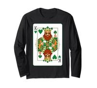 King of Hearts Classic Card Game Irish Saint Patrick's Day Maglia a Manica