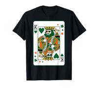 King of Hearts Classic Card Game Irish Saint Patrick's Day Maglietta