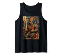 King of Hearts Playing Card Fantasy Paper Cut Lucky Poker Canotta