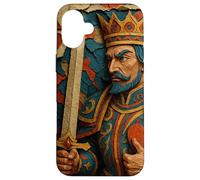 King of Hearts Playing Card Fantasy Paper Cut Lucky Poker Custodia per iPhone 16 Plus