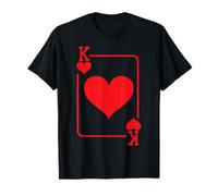 King of Hearts Playing Card Square Halloween Costume Maglietta