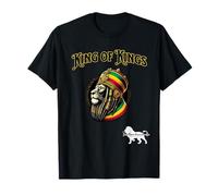 King of Kings Rasta Leone Re Rastafari Maglietta