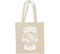 King of Rock Let's Start The Party - Borsa tote in cotone naturale, colore: Bianco