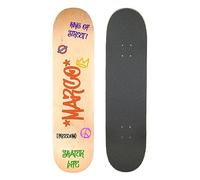 "King of Street" Tavola da Skateboard Grippata Personalizzata con Nome Skateboarding 80x20cm 100% Acero canadese FSC Concavo medio Idea Regalo Natale Compleanno Adulti Ragazzi Principianti Skater Life