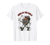 King of The Coals Retro Cartoon BBQ Kettle Grill Grill Maglietta