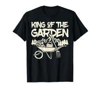 King Of The Garden Cool Giardinaggio Giardiniere Nonno Papà Uomini Maglietta