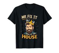 King of the House Dad Mr Fix It Funny per la festa del papà Maglietta