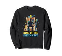 King of The Kitten Cave Cat Dad Felpa