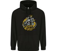 King Of The Road Biker Motorcycle Motorbike Uomo Felpa