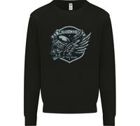 King Of The Road Motorcycle Skull Biker Uomo Sweatshirt Jumper
