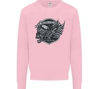King Of The Road Motorcycle Skull Biker Uomo Sweatshirt Jumper
