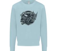 King Of The Road Motorcycle Skull Biker Uomo Sweatshirt Jumper
