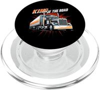 King of the Road Semi Trucker Driver Big Rig Design PopSockets PopGrip per MagSafe
