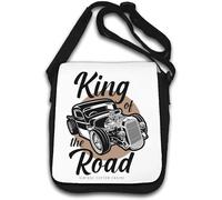 King Of The Road Supercharger Muscle Car - Borsa a tracolla, colore: Bianco