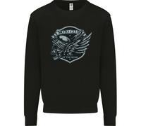 King Of The Strada Moto Teschio Motociclista Bambini Felpa Maglione