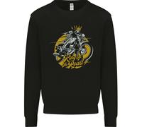 King Of The Strada Motociclista Moto Bambini Felpa Maglione