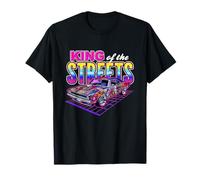 King of the Streets Classic Skulls Muscle Car Appassionato Maglietta