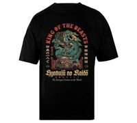 King of Thea Beast Kaido Maglietta Oversize Unisex Nera Baggy Tee