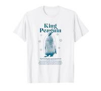 King Penguin Cute Encyclopedia Vintage Zoology Maglietta