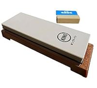 King - Pietra per affilare combinata giapponese grana 1000/6000 e pietra Nagura King #8000, colore: bianco crema