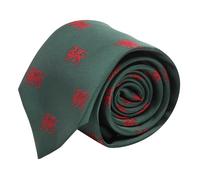 King & Priory Cravatta con drago gallese ricamato verde scuro, Verde, Taglia unica