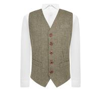 King & Priory Gilet Highland Sage Green Uomo